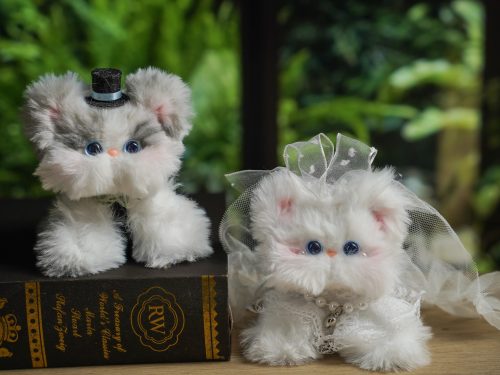 DSC06316 拷贝 Пара кошек из пушистых синельных стеблей