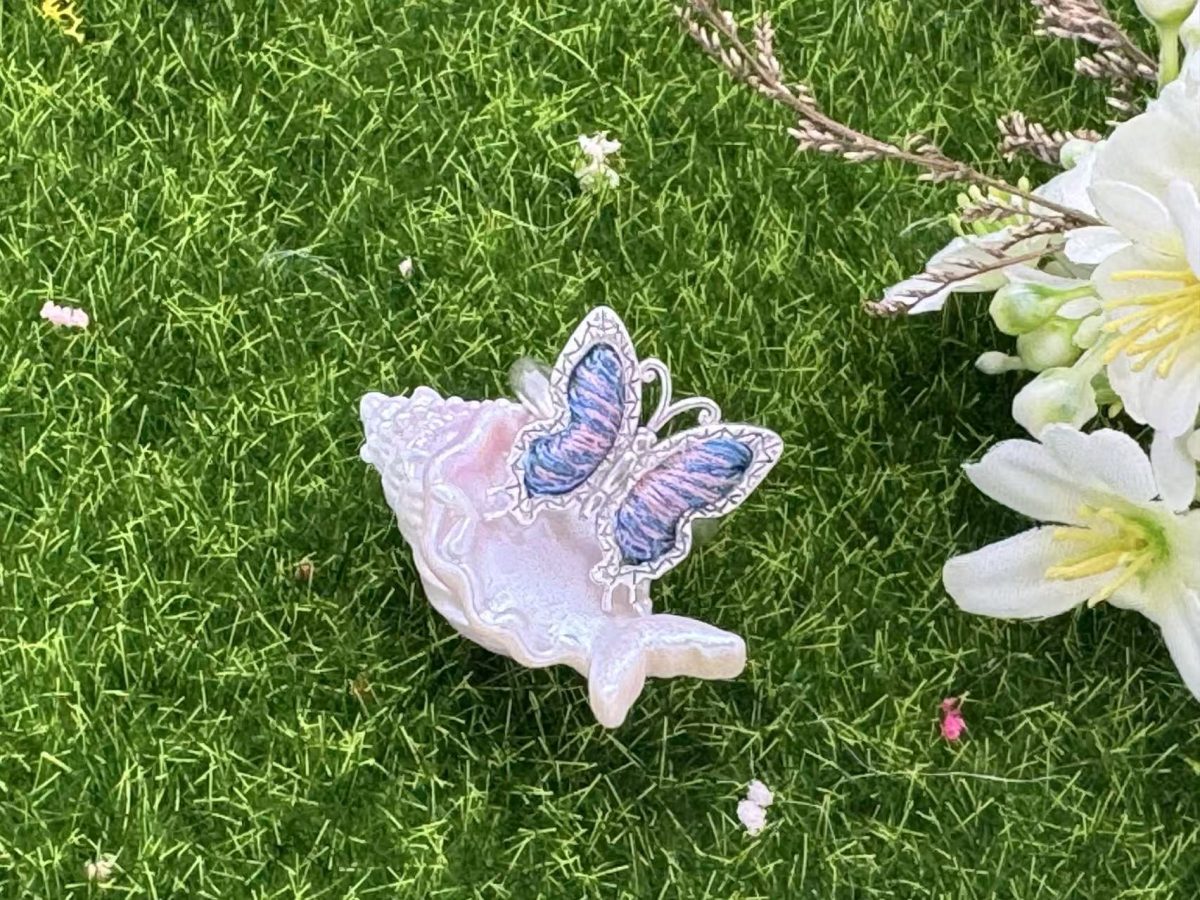 介绍图SMJ000003 Кольцо с вышитой в виде бабочки