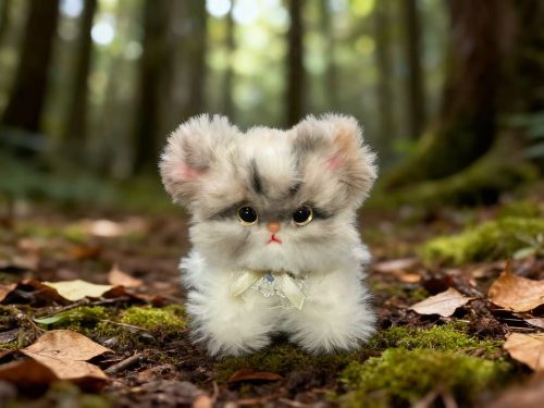 2e2230e3040108a1fb2f796f21330490 Серо-белый градиентный кот из пушистых синельных стеблей