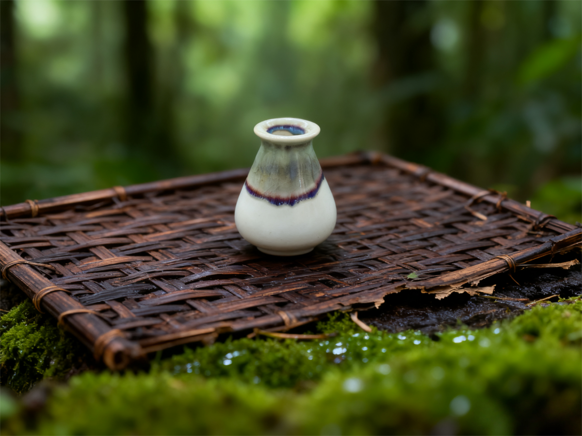 5-2 Керамическая ваза с круглым горлышком.