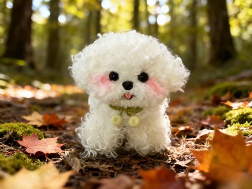 938334af63c9f25d071fd2c65af71b14 Бишон из пушистых синельных стеблей с симпатичными красными щечками