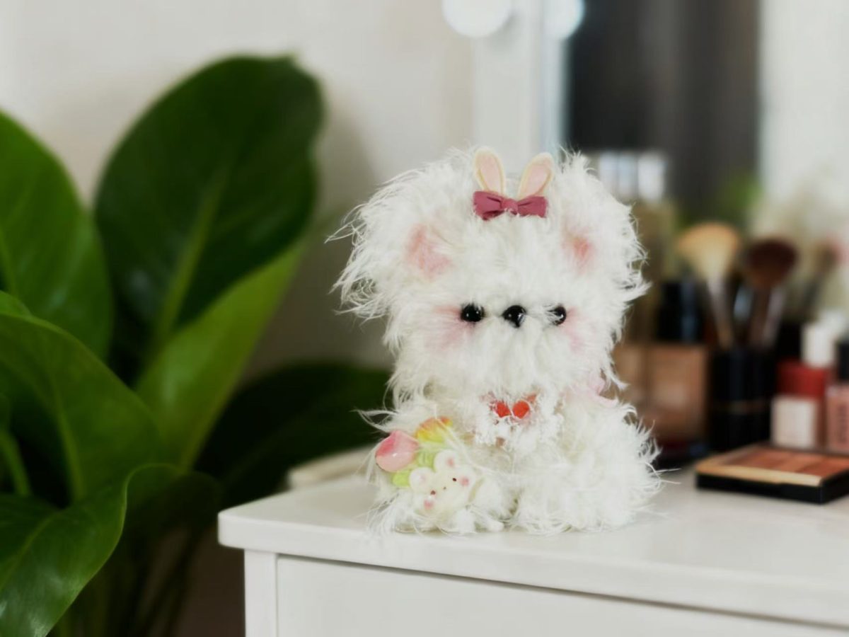 aea7071945d1b2f259dbc024b2ad1c24 Вест-хайленд уайт из пушистых синельных стеблей с заколкой в виде кроличьего уха