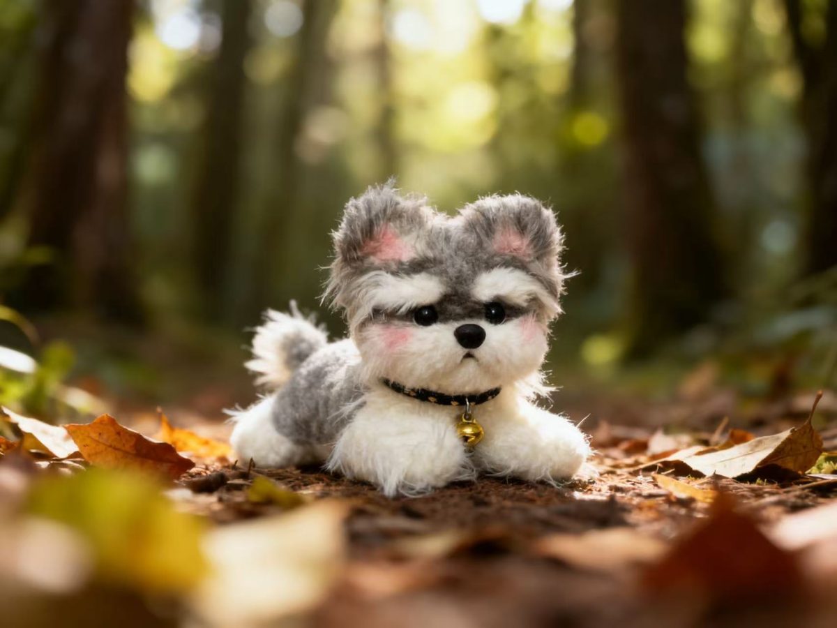 b0688de859b40aa534569a8fede41c11 Шнауцер терьер мини из пушистых синельных стеблей с маленькими колокольчиками