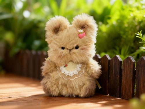 efee98c0e36cba24fce3b61858d9016f Коричневый кролик из пушистых синельных стеблей