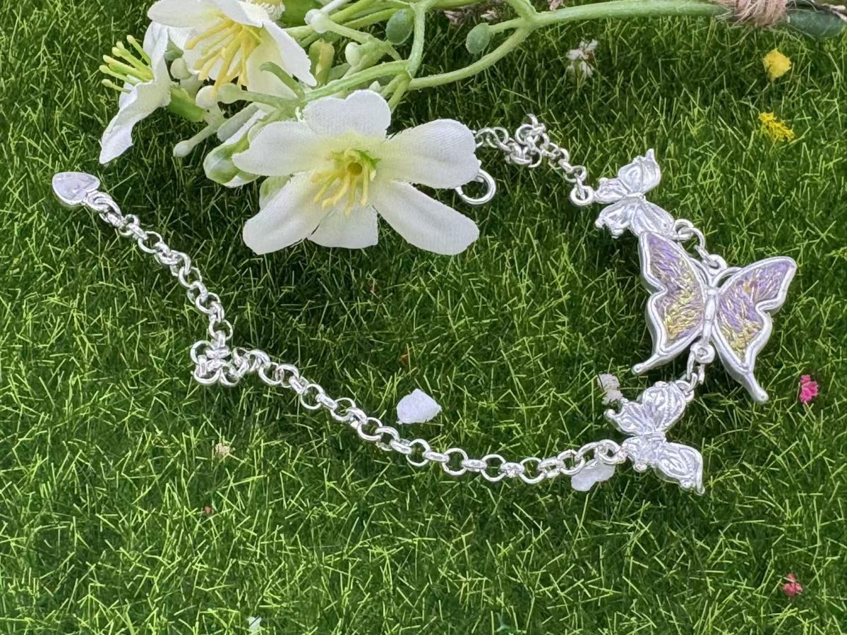 介绍图SMS000001 Браслет с вышитыми бабочками