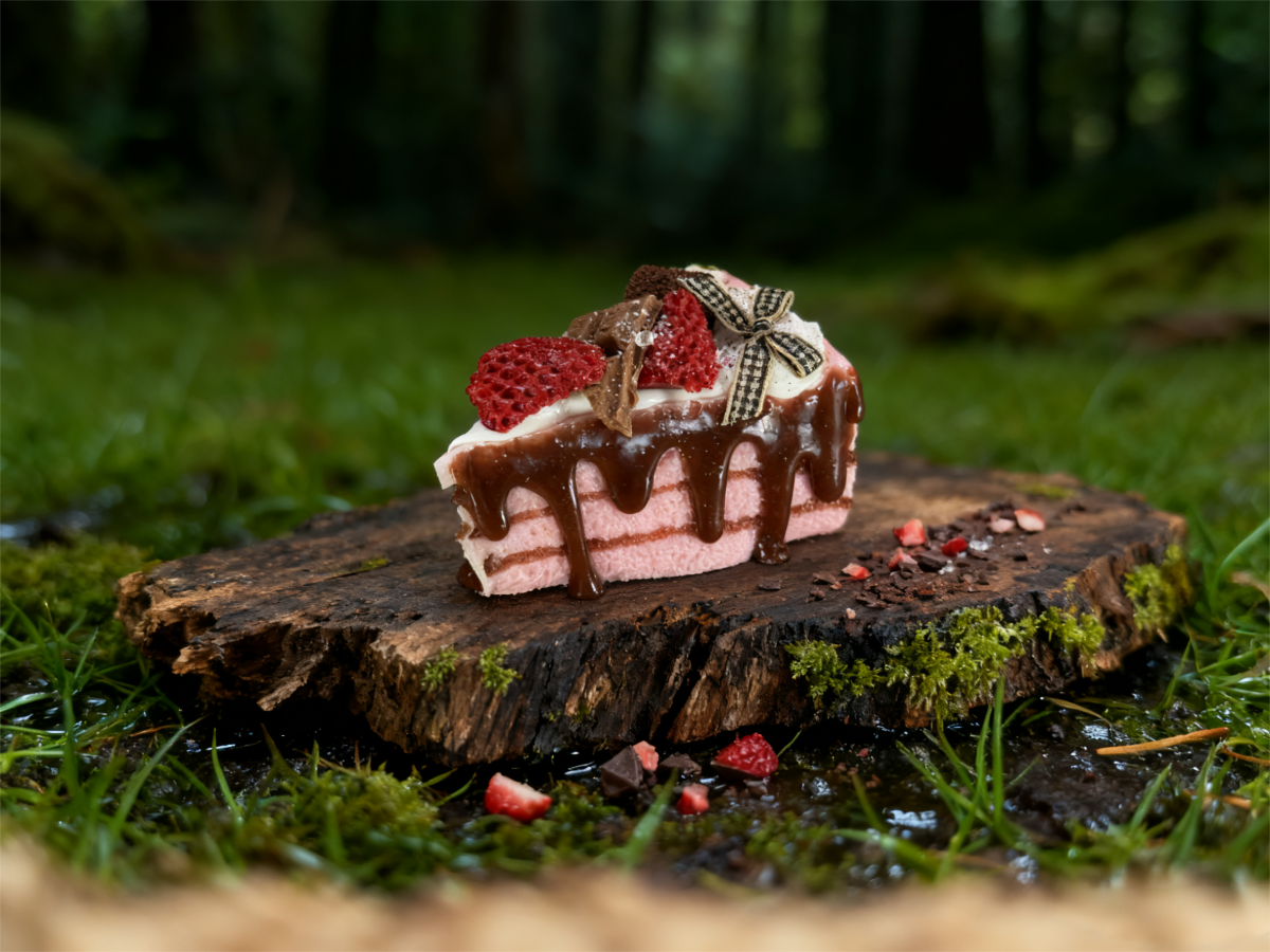 捏4-2 Сквиш — Треугольный шифоновый торт с кремом«Шварцвальд»«Виктория »