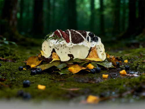 捏6-2 Сквиш — Вафли с ванильным кремом, ягодами и шоколадным печеньем